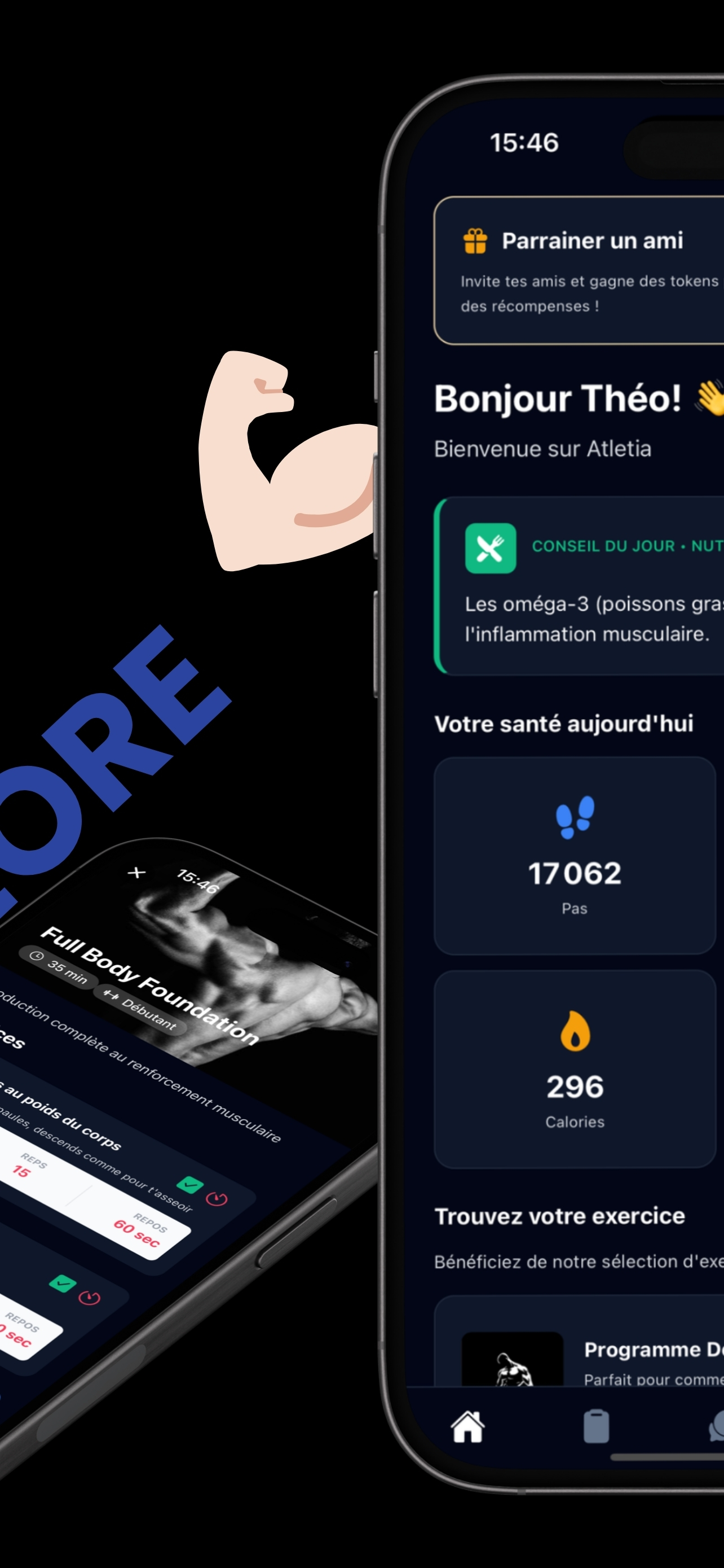 Profil IA - Capture d'écran ATLETIA